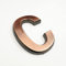 3D Self Adhesive House Plaque Numbers 70mm 0-9 Letters A-Z ABS Plastic Red Copper Sticker Modern Door Address Number Hotel Electroplated Digit Plate Sign for Home Room Yard Street Mailbox Bins (C)
