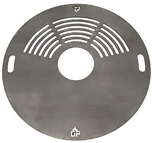 Grillpeter Feuerplatte D 80 cm Grillplatte für Feuertonne Planchaplatte Stahl 6 mm