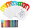 Homewit DIY Kinder Stoffbeutel Set 12 Stück Stoffbeutel zum bemalen Non-Woven Tasche Zum Bemalen & 36 Farbe Buntstifte für Geburtstagsfeier, Geschenke, Schulen, Kindergarten und Feiern