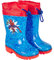 PERLETTI Stivali Pioggia Bambino Spiderman Azzurri - Stivaletti Impermeabili Spiderman Bimbi con Bordo Rosso - Galosce Bambini Uomo Ragno con Suola Antiscivolo e Chiusura a Coulisse (Azzurro, 28/29)