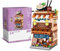YILETKC Modular Haus Bausteine Modell, 412 Teilen Japanische Street View Architektur Baustein Modell, Architektur Bausatz Custom Bauspiel Geschenk für Kinder und Erwachsene