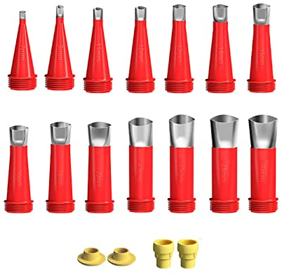 Kolibrin Ein Satz einteiliger Edelstahldüsen, Edelstahl DichtungsdüSe Applikator Dichtungsfinisher,Silikon Dichtmittel Finishing Werkzeug,Abdichtung,Klebstoff,Silikon-Dichtstoff (14)