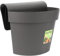 Geländertopf Balkon mit Wasserspeicher Blumentopf Zaun Blumenkasten Geländer Geländerkasten Balkontopf Balkonkasten Anthrazit Außenbereich 21 x 29 x 23 cm