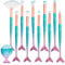 Make Up Pinsel Set,3D Meerjungfrau Makeup Pinsel 11 Stück Professionelle Kosmetik Schminkpinsel für Foundation, Pudercreme, Rouge, Lidschatten, Augenbrauen, Eyeliner
