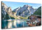 Via Artis Leinwandbild - 100x50 cm XXL Format - Premium Wandbilder für Wohnzimmer & Schlafzimmer - Berge Alpen See - Pragser Wildsee