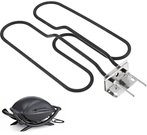 bowarepro 66631/65621 Éléments chauffants de rechange pour barbecue électrique Weber, compatible avec Weber Q140, Q1400, éléments chauffants Weber, acier inoxydable, spirale chauffante 230 V, 2200 W