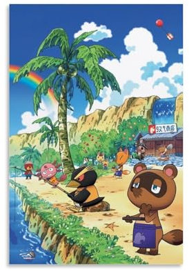 UMCHU Animal Crossing New Horizons Poster Dekorative Malerei Leinwand Wandkunst Wohnzimmer Poster Schlafzimmer Malerei,Wandkunst Bilddruck Moderne Familienzimmer Dekor 08x12inch(20x30cm)
