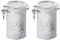 Cha Cult teemando® 2 X Dose Iva, 250 g Weißblech, rund, mit Aroma-Bügelverschluss matt, geprägt H 16,5 cm, Ø 10,3 cm = 2 Dosen