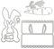 3 Set Ostern Stanzschablonen Prägeschablone Stanzformen Osterhase Ostereier Prägeschablonen Stanze für DIY handgemachte Scrapbooking, Grußkarten, Handwerk und Ostergeschenk Dekorationen