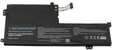 IPC-Computer Batterie Compatible avec Lenovo IdeaPad L340-17API (81LY), L340-15API (81LW), L340-15IWL (81LG) - 5B10T03402 à 38Wh