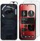 Lutree para Nothing Phone (2a)/ (2a) Plus Cristal Templado, 2+2 Piezas Protector de Pantalla+ Protector de Lente de Cámara (Negro), HD Vidrio Templado Película Protectora para Nothing Phone 2a