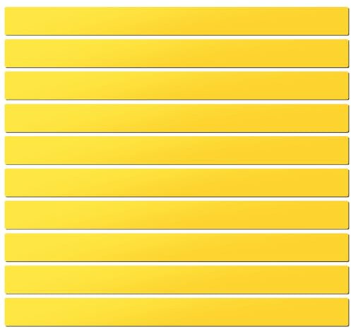 LLPT Trocken Abwischbare Magnetstreifen | 10 Stück | Blanko beschreibbarer Magnet | Wiederverwendbare Abwischbare Magnetschilder | für Whiteboard (DMS11210YW) | Farbe Gelb | 2,5CM x 30CM