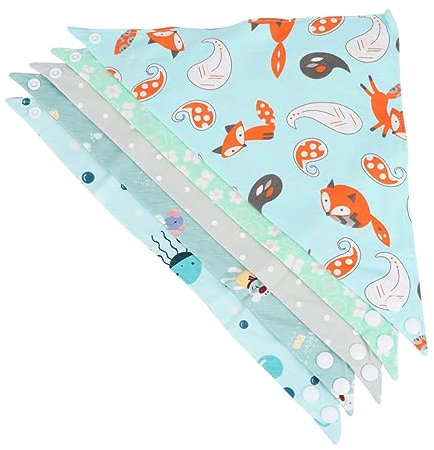 KOMBIUDA 5 Stück Babylätzchen Speicheltücher Aus Baumwolle Dreieckstücher Für Neugeborene Kleinkinder Leichtes Saugfähiges Mittagessen Fütterungszubehör