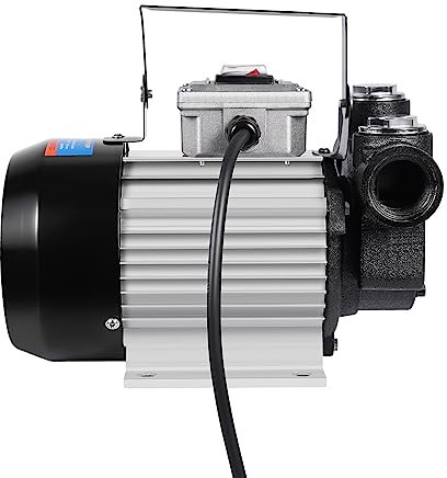 Queeucaer Dieselpumpe Selbstansaugend Zapfpistole Promote Ölpumpe Tankstelle Kraftstoffpumpe Heizölpumpe mit Mobile 60L/min 230V,550 w,Self-Priming Diesel Pump,Direct Replacement