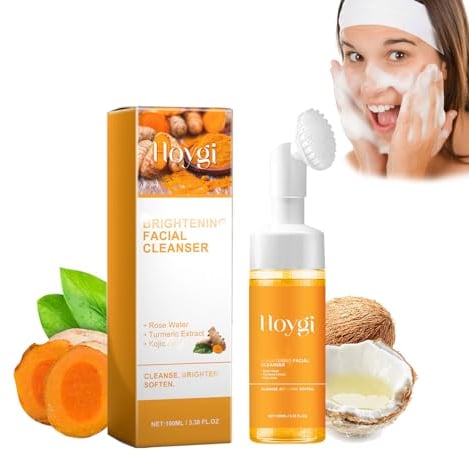 Glo Mi Kurkuma-Gesichtsreiniger, Kurkuma-Reiniger, Kurkuma-Reiniger, reinigt tiefenwirksam, um stumpfen Hautton zu verbessern, verblasst Akneflecken, spendet Feuchtigkeit, gleicht den Hautton für alle