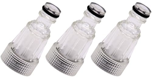 3 Pcs Water Inlet Filter Nipple Connector, 3/4 Inch Garden Hose Connection, Pressure Washer Hose Tap Connector, Pressure Washer Hose Connector, Washer Inlet Filter Connector for Garden Home Connectors