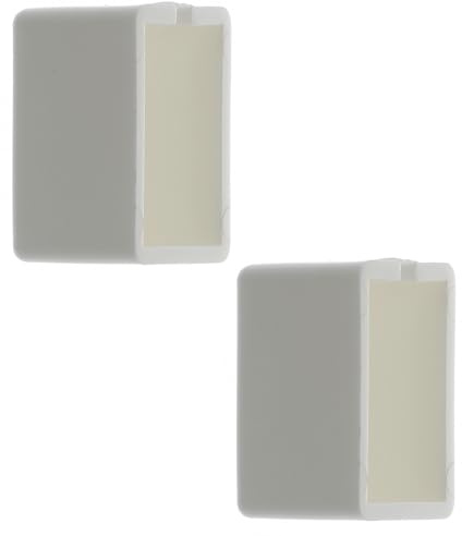 cyclingcolors 2x Endkappen für Gardinenstangenschiene 24 x 16 mm aus weißem Polyamid. Zubehör für Verbindung, Rollo, Erkerfenster, Öffnung und Schließung