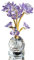 HDCRYSTALGIFTS Kristall-lila Blumenstatue, Glasrosen-Figurine für die Heim- und Hochzeitsdekoration, Glasblumen-Figurinen-Sammlerstücke