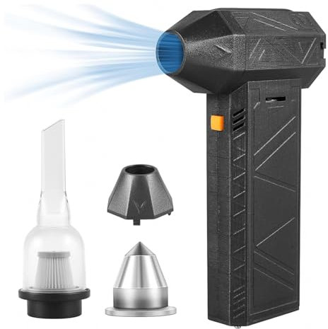 Aspirateur Souffleur Voiture DéPoussiéReur à Air Comprimé 130000rpm , Ventilateur Turbo Souffleur De PoussièRe Haute Puissance 120 W , Souffleur Portable Nettoie Le Sol