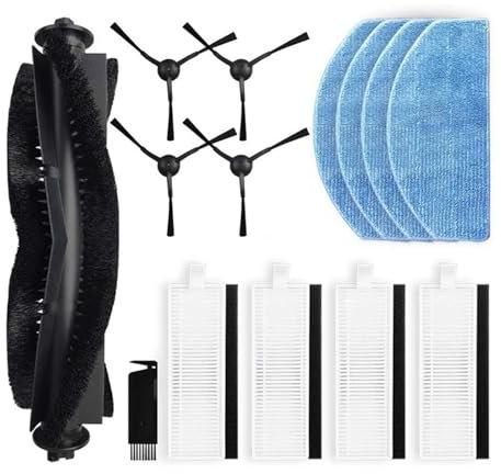 TROGPYXG Roboter-Staubsauger-Zubehör, Teil, Haupt-Seitenbürste, Hepa-Filter, Wischtuch, kompatibel mit Tikom G8000 G8000 Pro/G20