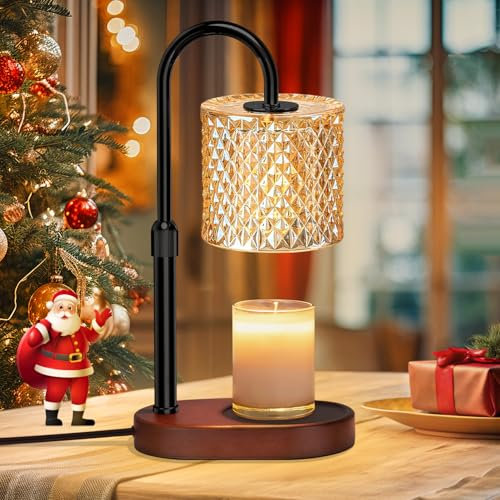 seenlast Candle Warmer Lamp, Electric Candle Lamp Warmer with Timer Dimmer Adjustable Height, Candle Warmer Lamp for Christmas, Birthday, Coaster Home Decor Gift