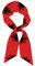 XZDLXJ Eleganter Satin-Schal mit albanischer Flagge, für Dates, Reisen, Fotoshootings, Styling und Mode, Schwarz, Einheitsgröße
