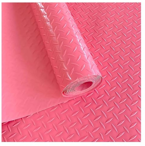 Rouleau de revêtement de sol en PVC pour garage et magasin, rose, 130 x 100 cm