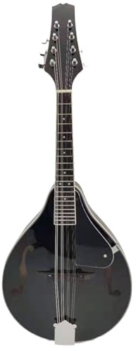 Professionell Mandoline Instrument Professionelles Saiteninstrument Mandoline Sunset Black Achtsaitige Mandoline Einsteigerinstrument(Black)