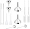 BOPRKTM 12 Piezas Mini Funnel Set Embudo de Cocina Mini Embudo de Aluminio Metal Gotero de Plástico Dispensador para Botella de Aceite Esencial, Llenado de Botella Pequeña, Cosméticos, Arena