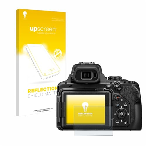 upscreen Schutzfolie für Nikon Coolpix P1100 | Entspiegelter Displayschutz Made in Germany Anti-Reflex Displayschutz-Folie Matt Anti-Fingerprint