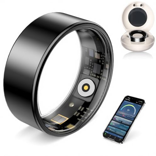 UouNeaCo AI Smart Ring for Women Men - Sleep Tracker Ring with Heart Rate,Blood Oxygen,10ATM Waterproof Fitness Ring,Step Counter & GPS Activity Fitness Tracker,7-Day Battery for iOS/Android