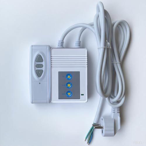 Electric Projection Screen Remote Control Kit, Wireless Control Switch with Receiver, Up/Down/Stop Functions, White