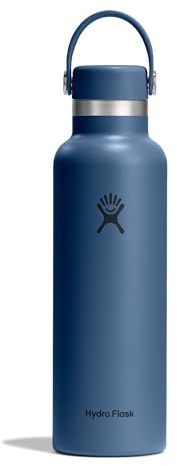 Hydro Flask – Standard Flex Cap 621 ml (21 oz) Bottle | Edelstahl, auslaufsicher, passend für Getränkehalter – Kalt 24 Std., heiß 12 Std. – Harbor Blue