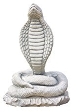 Kobra, Skulptur aus Steinguss, Figur, Tierfigur, Schlange