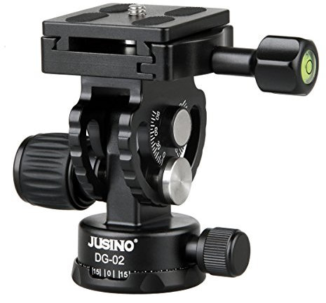 JUSINO Hochleistungs-Neigekopf für Monopods Hydraulische Federung 360° Schwenkfunktion DG-02