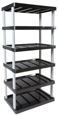 ARTECSIS Schuhregal Kunststoff Anthrazit I 6 Ebenen für 12 Paar Schuhe I Erweiterbar, stapelbar