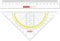 Brunnen Geometrie-Dreieck/Geodreieck für Schule und Büro 16 cm, glasklar + Brunnen Lineal (für Schule und Büro 16 cm, glasklar)