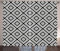 ABAKUHAUS Schwarz und weiß Rustikaler Vorhang, Rhombus Maßwerk, Wohnzimmer Universalband Gardinen mit Schlaufen und Haken, 280 x 245 cm, Weiß Schwarz