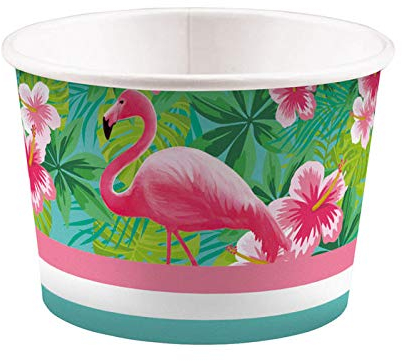 PARTY DISCOUNT Eisbecher Flamingo, 270ml, 8 Stück