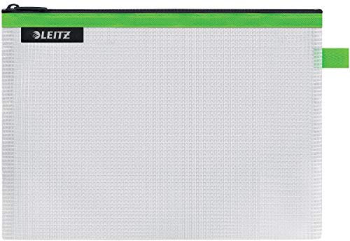 Leitz WOW Reise Zip-Beutel, durchsichtig, Ideal zur Organisation auf Reisen und im Handgepäck, Wasserabweisend, Mittel, 24 x 17 cm, Grün, 40250054