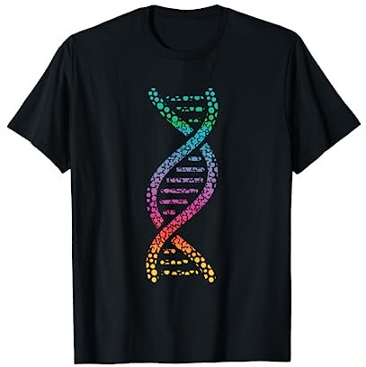 UAB KIDKIS DNA-molekulare Gene Lustiges Biologie T-Shirt, Schwarz, S, Unisex, Kurzarm, T-Shirt, Biologie-T-Shirt