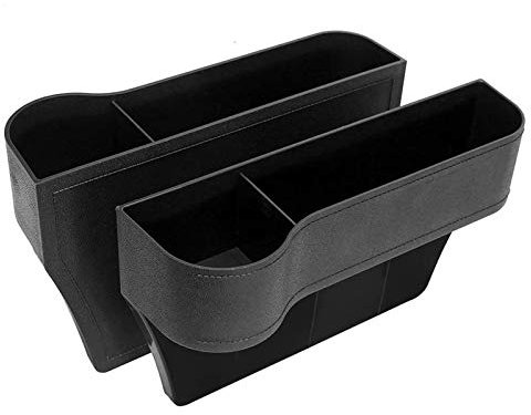 2 Pcs Autositz Seitentaschen Organizer, Autositztasche Autositz Side Gap, Sitz Organizer Auto Kinder, Seat Gap Filler Car Seat Storage Box für Zusätzliche Lagerung(Noir)