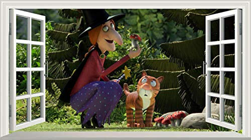 CSCH Wall Sticker Room on The Broom Magic Window Image Wall Sticker Mural Poster Multi Size