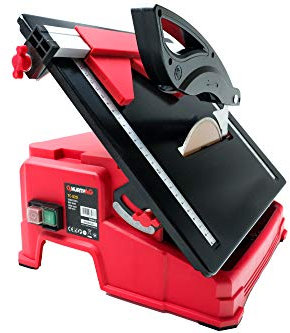 Tagliapiastrelle HurthAG TC-820 (800 W, 2.950 min-1, tavolo ribaltabile con materiale antiscivolo con scala angolare, blocco parallelo con scala, disco da taglio diamantato Ø 180