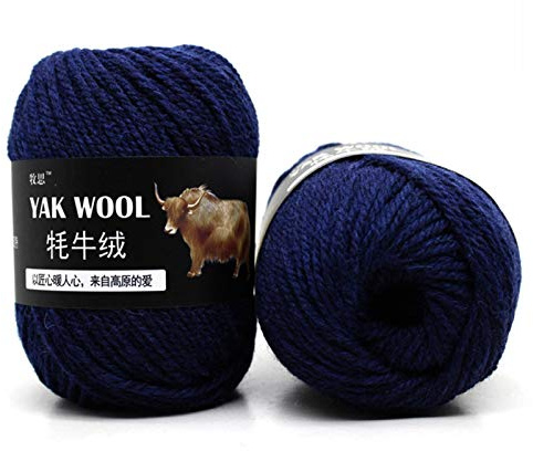 HUANRU 500 g dickes Yak-Wollgarn, warmes Kaschmirgarn, Strickgarn, gemischtes Häkelgarn für Pullover, Decken, Babykleidung, Möbel, Weben, Stricken und Häkeln (5 Stück)