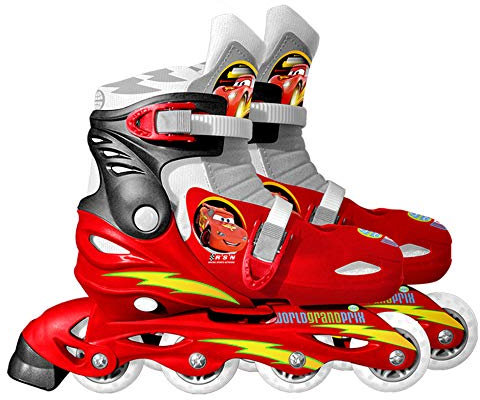 Kinder Inliner Inline Rolle Skates Skater Inlineskating Rollschuhe Disney Cars McQueen verstellbar Größe 30 31 32 33 Stamp J892302