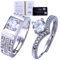 Halukakah Moissanite Verlobungsring 925er Sterlingsilber Paar-Ring für Männer Frauen mit 1 Karat Labordiamant und Zertifikat,1,0ct Glänzender Schmuck für Hochzeit,Feiern,Geburtstage,Verstellbare Größe