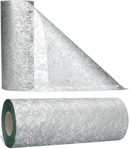 AmaCasa Tischläufer Silber (17,5 cm x 25 m) – Hochwertiges Vliesband für stilvolle Tischdekoration bei Hochzeiten, Geburtstagen & besonderen Anlässen