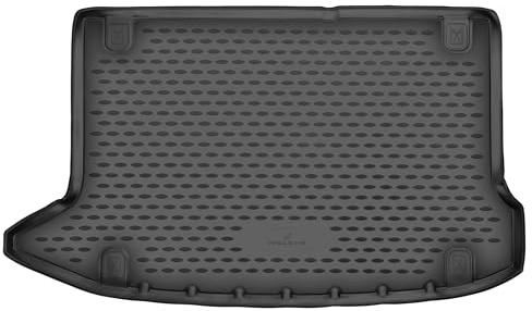 WALSER XTR Kofferraumwanne für Hyundai Kona 06/2017-04/2023, 100% passgenaue Antirutschmatte Auto, Gummimatte Auto, Kofferraum Schutzmatte, Anti Rutsch Matte Gummi, Auto Gummimatten