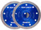 RDXMAX ® Lot de 2 disques à tronçonner diamantés de 115 mm pour meuleuse d'angle,Super fins et rapides,Coupe nette sur porcelaine, granit, brique et céramique,Roue de 11.4 cm (super mince 1.2 mm)